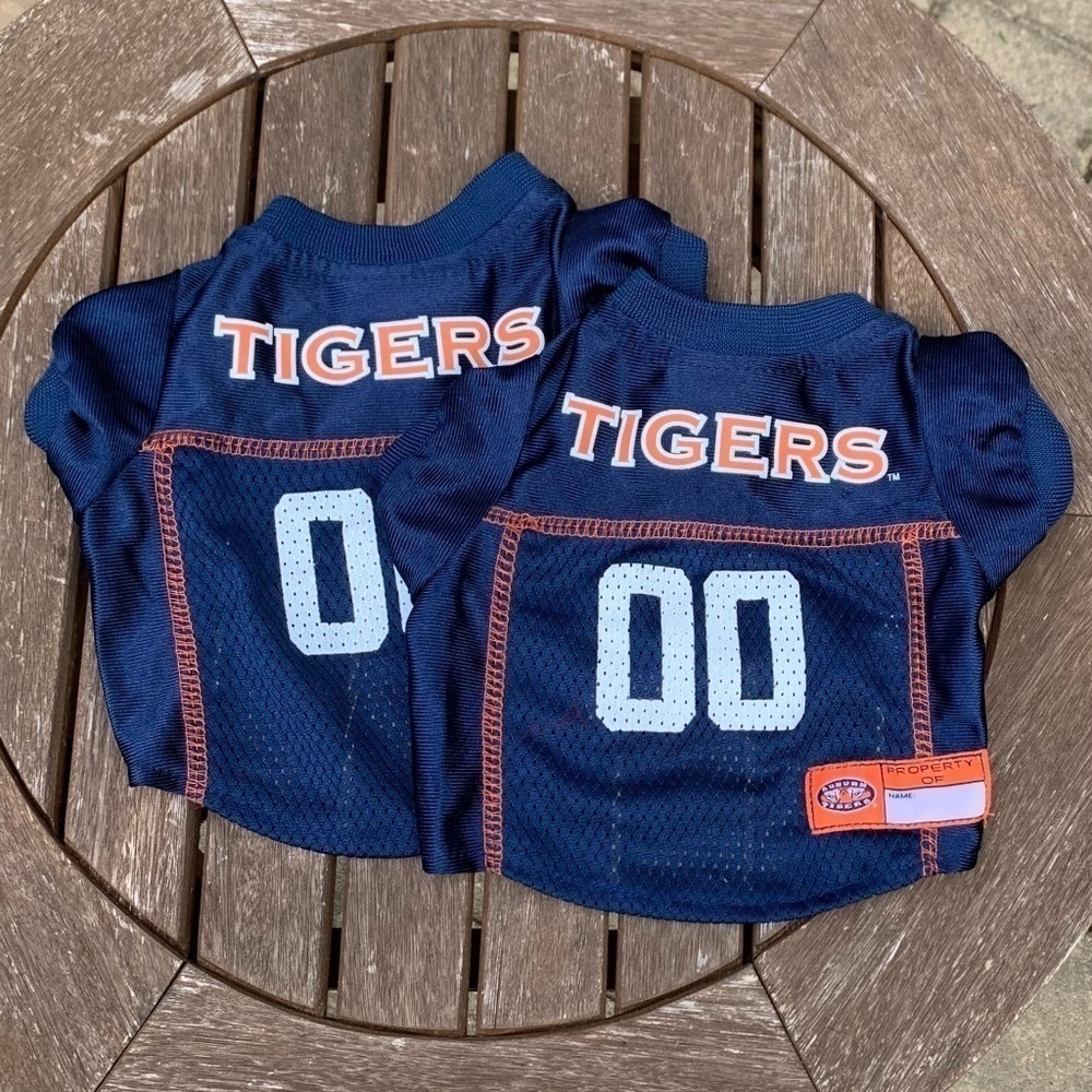 2-SET Pets First Auburn Tigers Mesh Jersey For Dogs - Size X Small